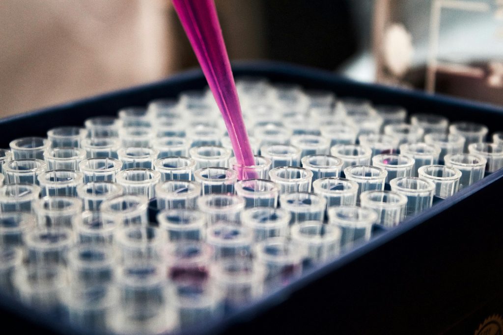 Illustration showing the molecular structure of research peptides used in laboratory and scientific research applications.